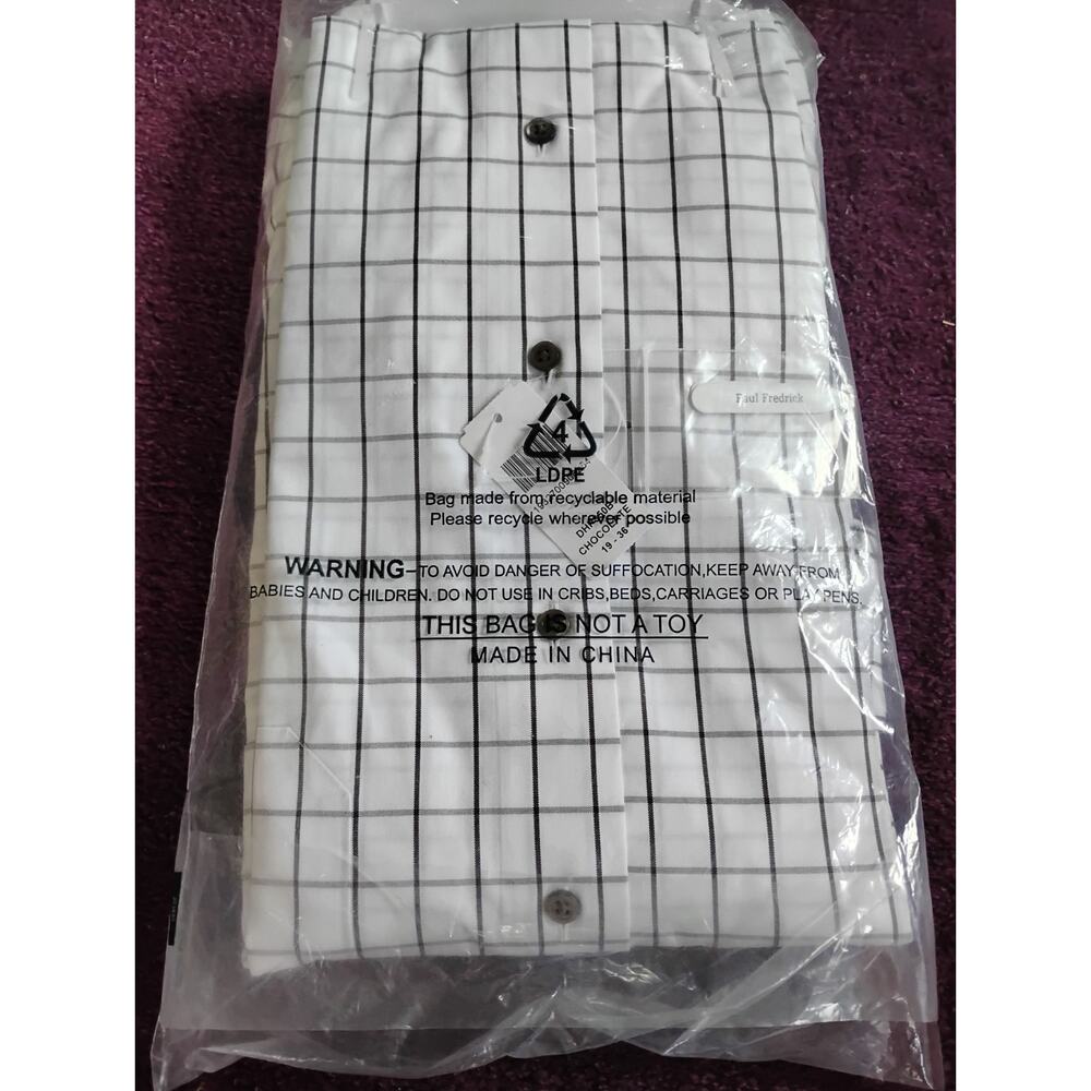 New With Tags Men's Paul Fredrick 2 Ply Cotton Dress Shirt 19/36 Classic Fit - Picture 4 of 4